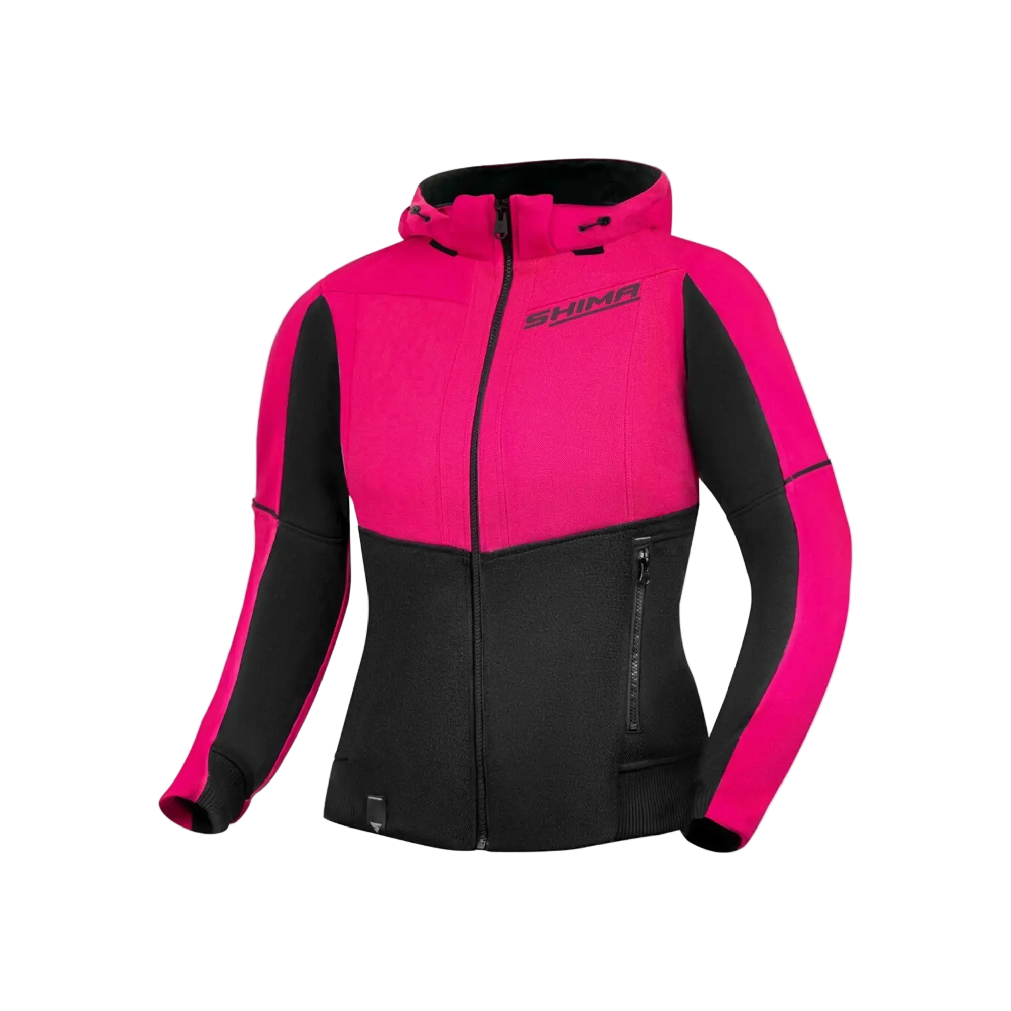 SHIMA Daybreaker Signore Felpa cappuccio zip Nero Rosa 