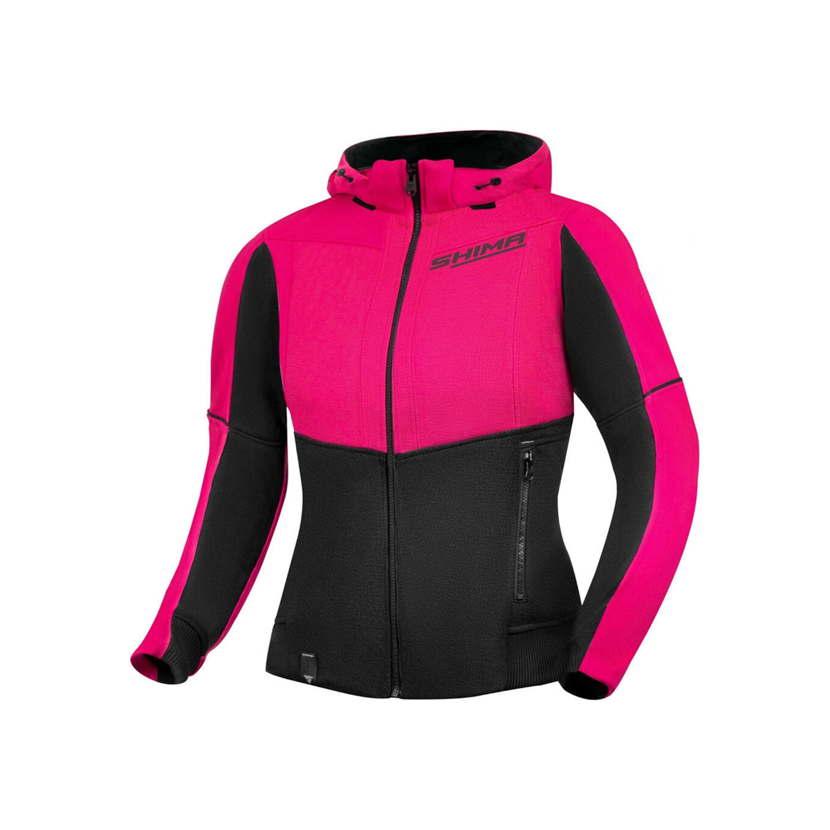 SHIMA Daybreaker Signore Felpa cappuccio zip Nero Rosa