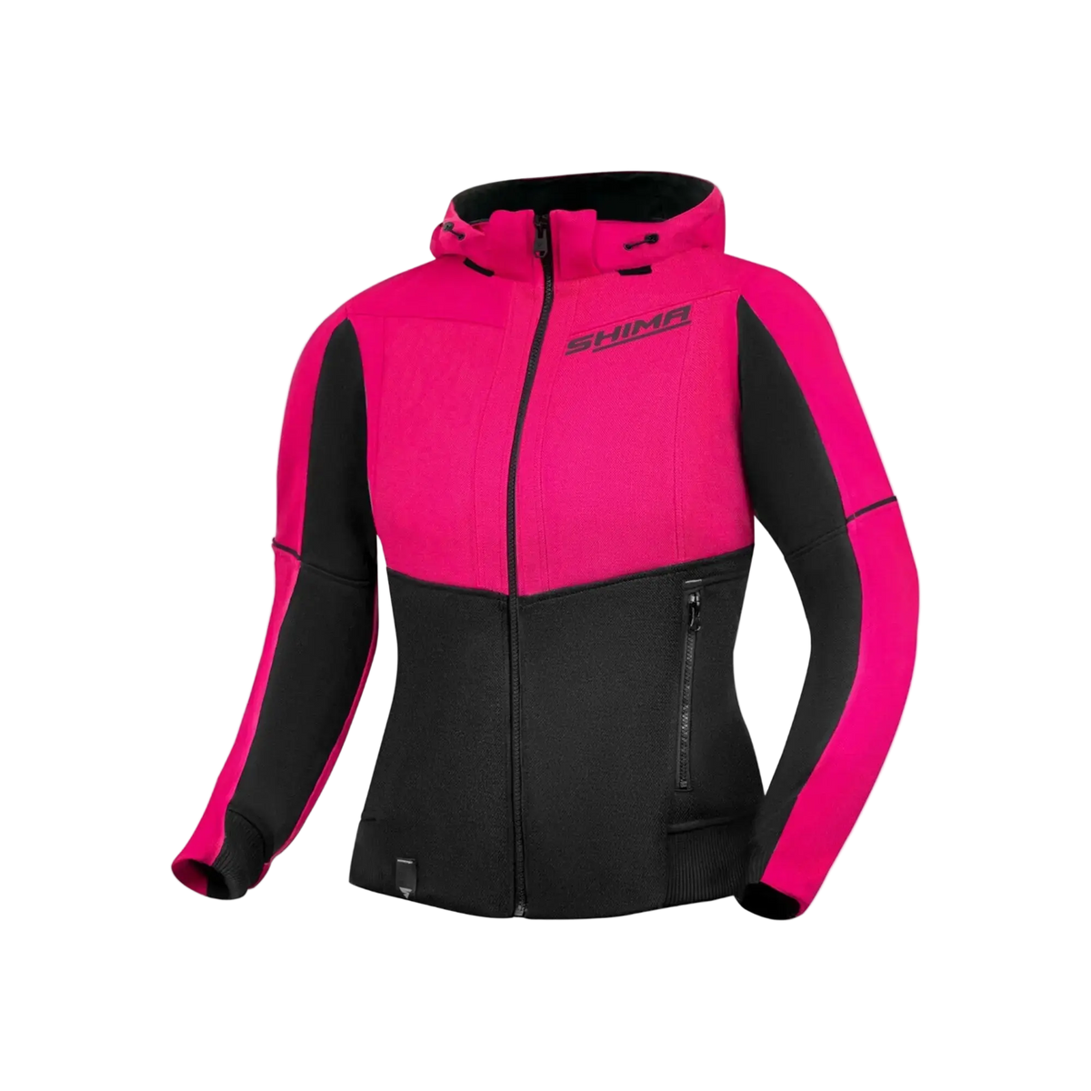 SHIMA Daybreaker Signore Felpa cappuccio zip Nero Rosa 