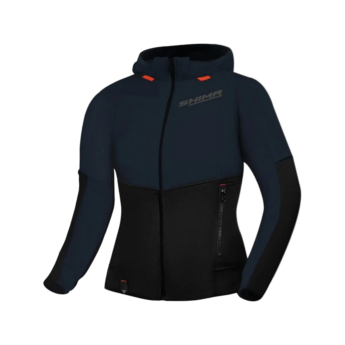 SHIMA Daybreaker donna Felpa cappuccio zip Nero Grigio 