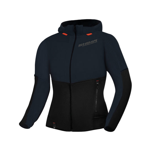 SHIMA Daybreaker donna Felpa cappuccio zip Nero Grigio