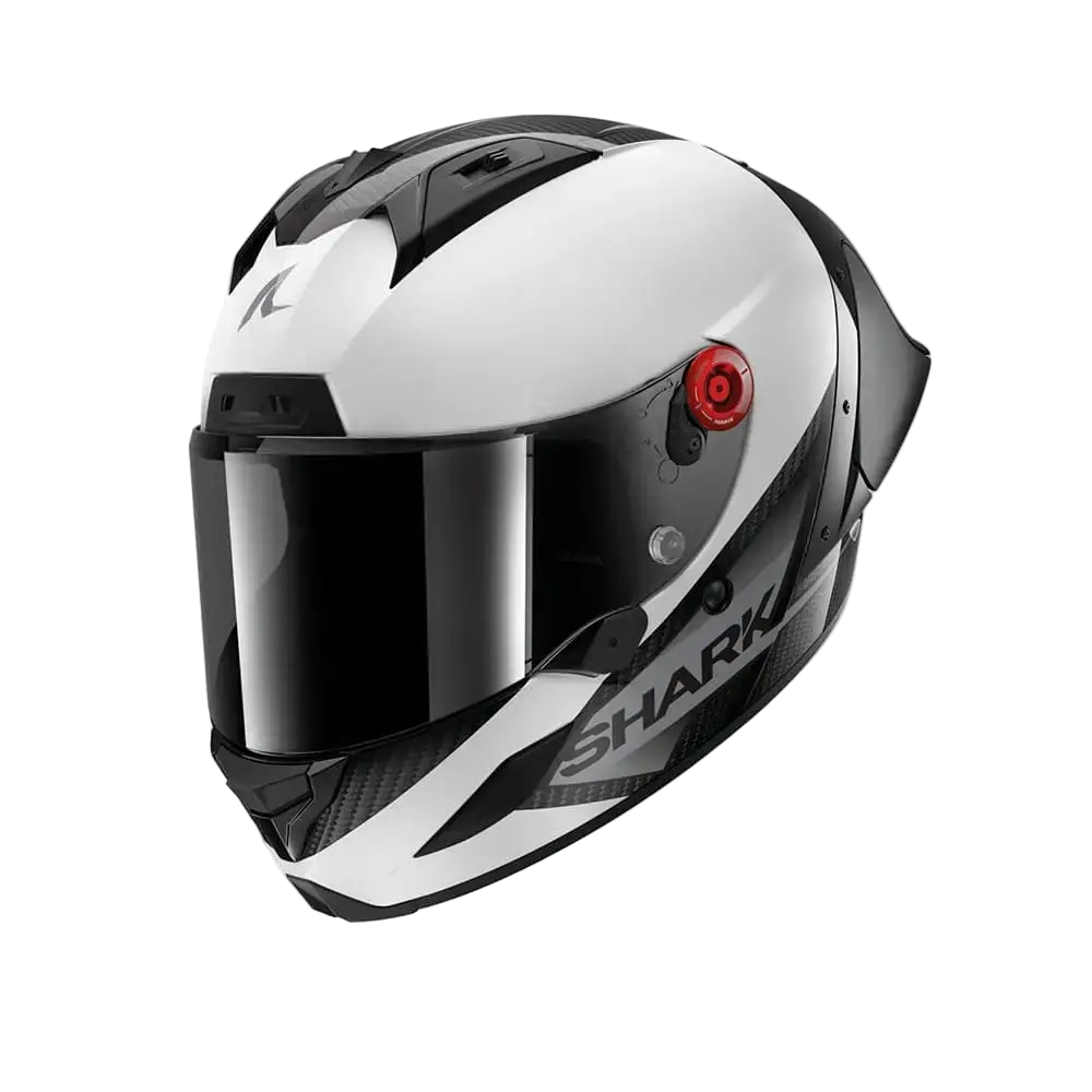 SHARK AERON-GP BLANK SP Carbon Caschi Integrali Bianco Anthracite 
