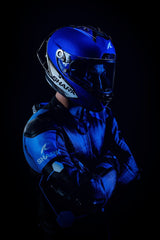 SHARK AERON GP Moto Integrali Caschi Antracite Blu