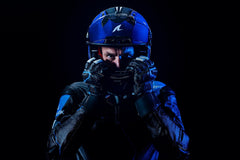 SHARK AERON GP Moto Integrali Caschi Antracite Blu