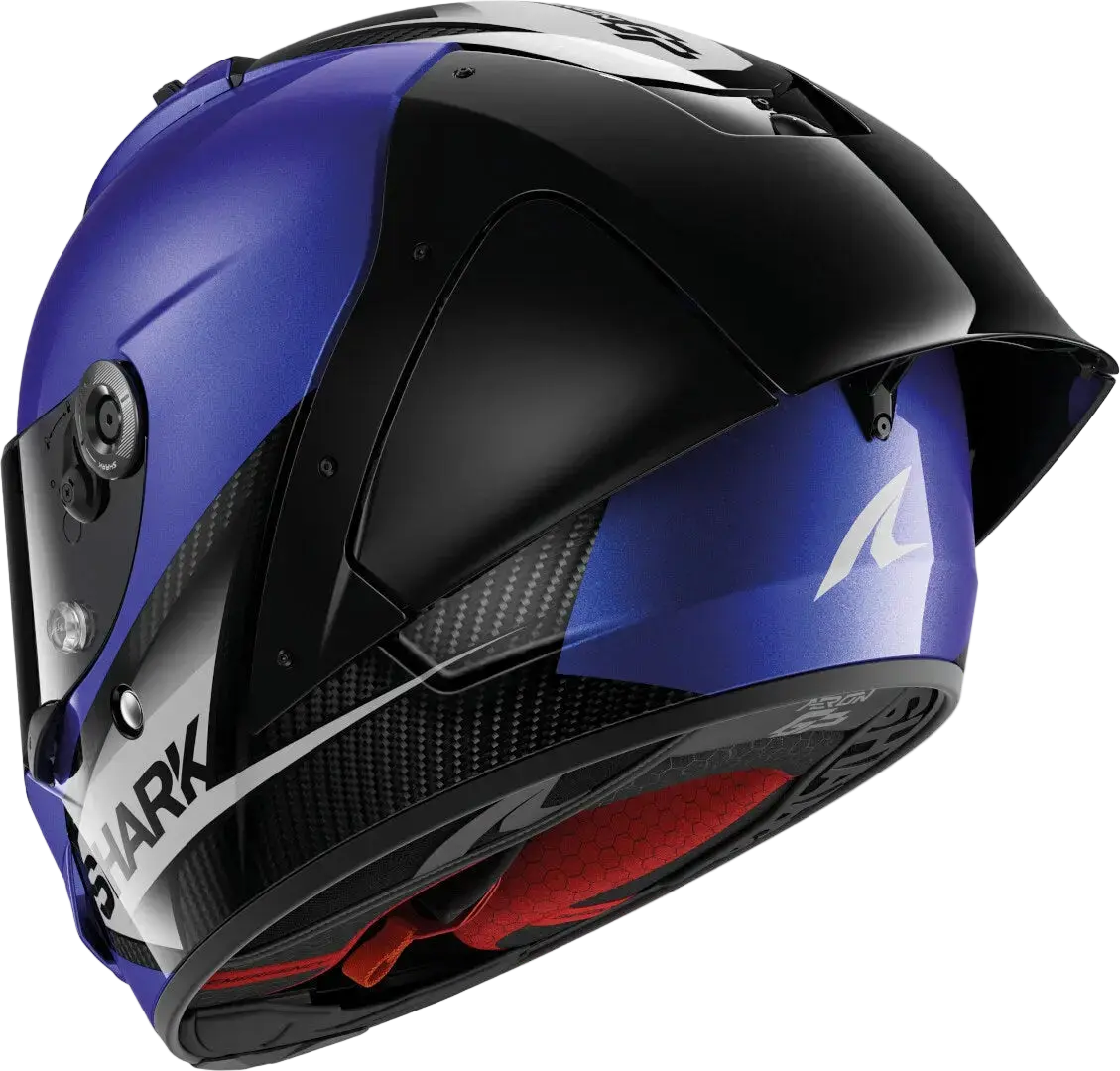 SHARK AERON GP Moto Integrali Caschi Antracite Blu 