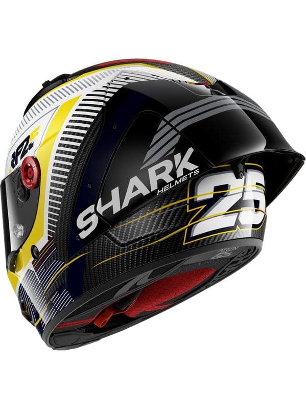 SHARK AERON-GP REPLICA RAUL FERNANDEZ SIGNATURE CARBONIO BIANCO GIALLO 