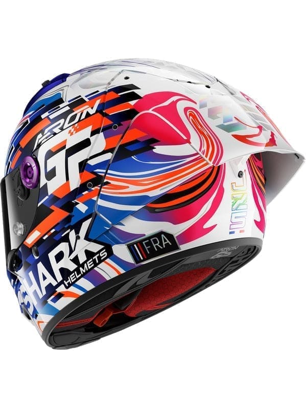 SHARK AERON-GP REPLICA ZARCO GP FRANCE Carbonio Caschi Viola Blu