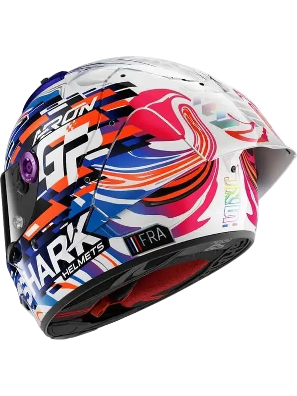 SHARK AERON-GP REPLICA ZARCO GP FRANCE Carbonio Caschi Viola Blu 