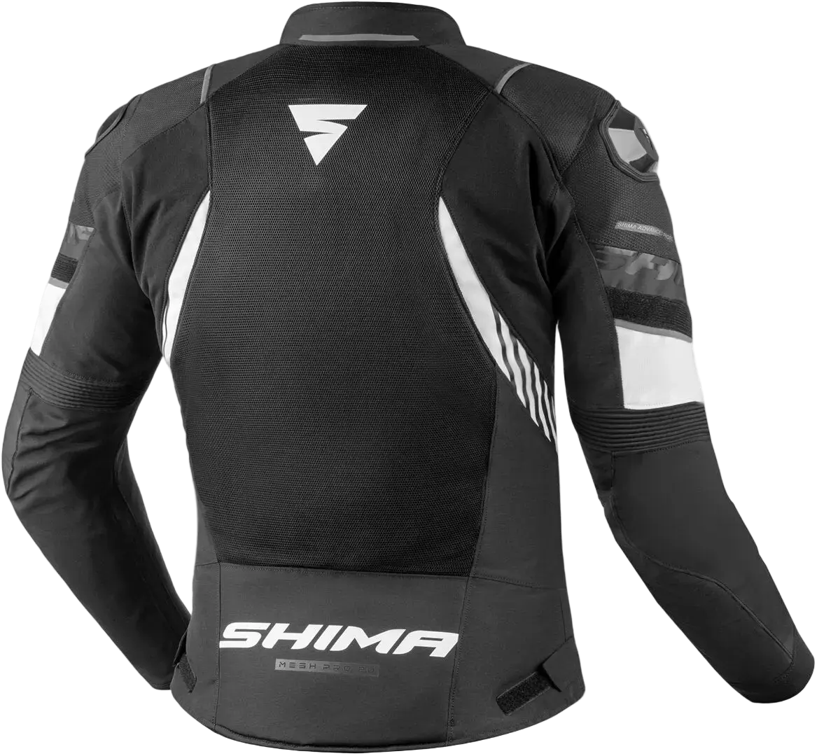 SHIMA Mesh Pro 2.0 Giacca Da Moto Da Uomo Nero Bianco 