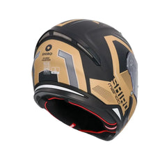 SHIRO Hunter Sh-890 Mando Moto Integrali Caschi Nero Oro 