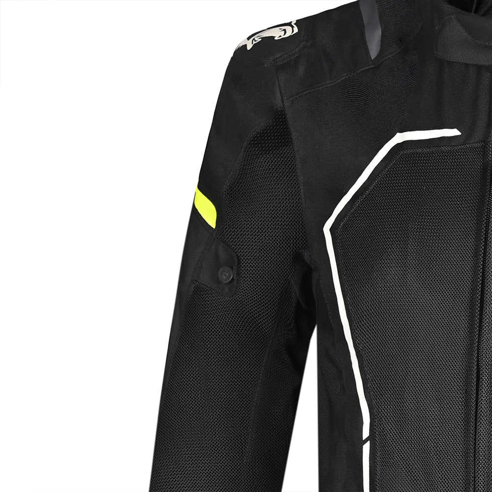 BELA - Chaqueta Textil Artrex Negro/Amarillo Fluor