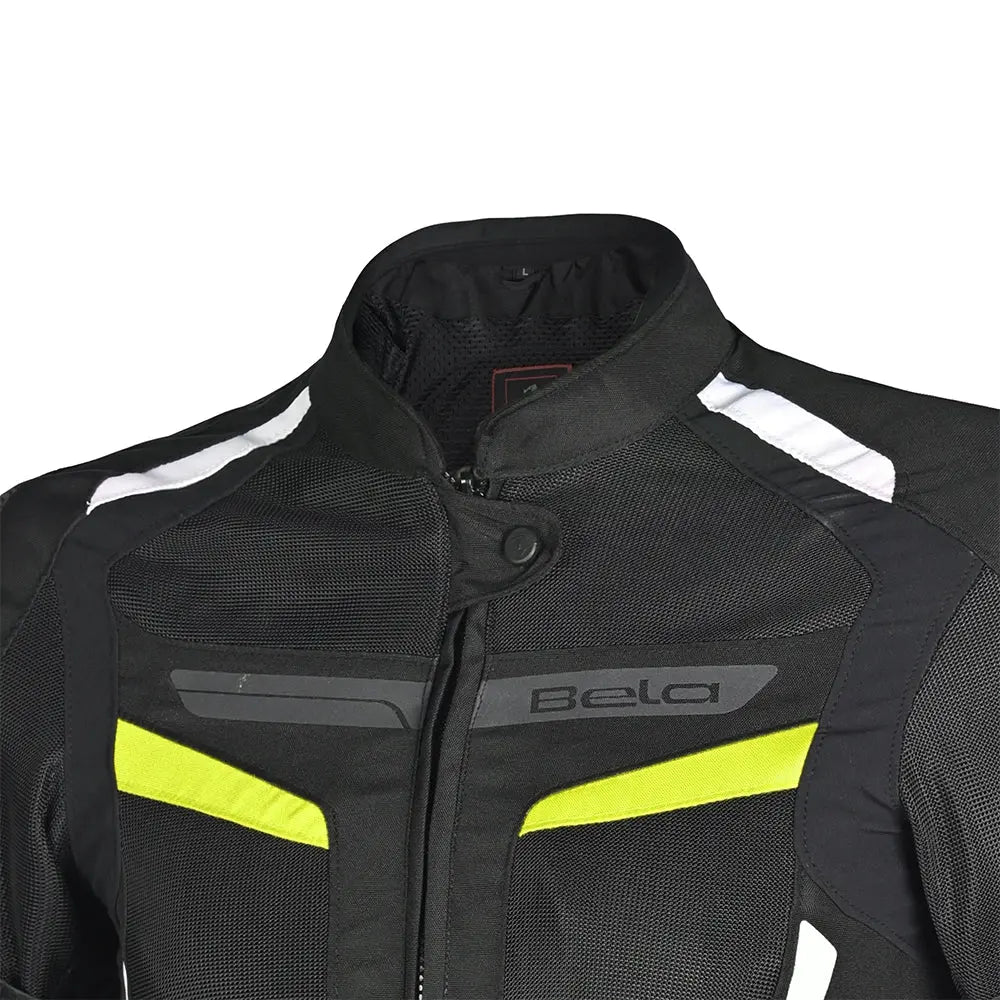 BELA -  Giacca moto SPRINTER 2 strati Nero/Giallo Flu 