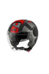 KAPPA KV 37 EVO Urbano Moto Jet Caschi Titanio Rosso Opaco 