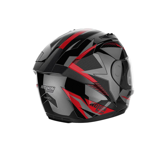 NOLAN N60-6 WIRING 074 Moto Integrali Caschi Nero Argento Rosso