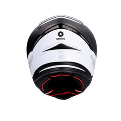 SHIRO HUNTER SHARK Moto Integrali Caschi Opaco Nero Bianco