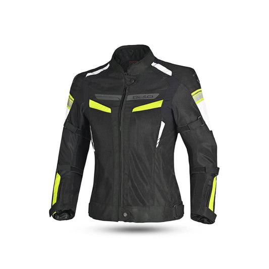 BELA Giacca moto SPRINTER 2 strati Donna Nero Giallo Flu 