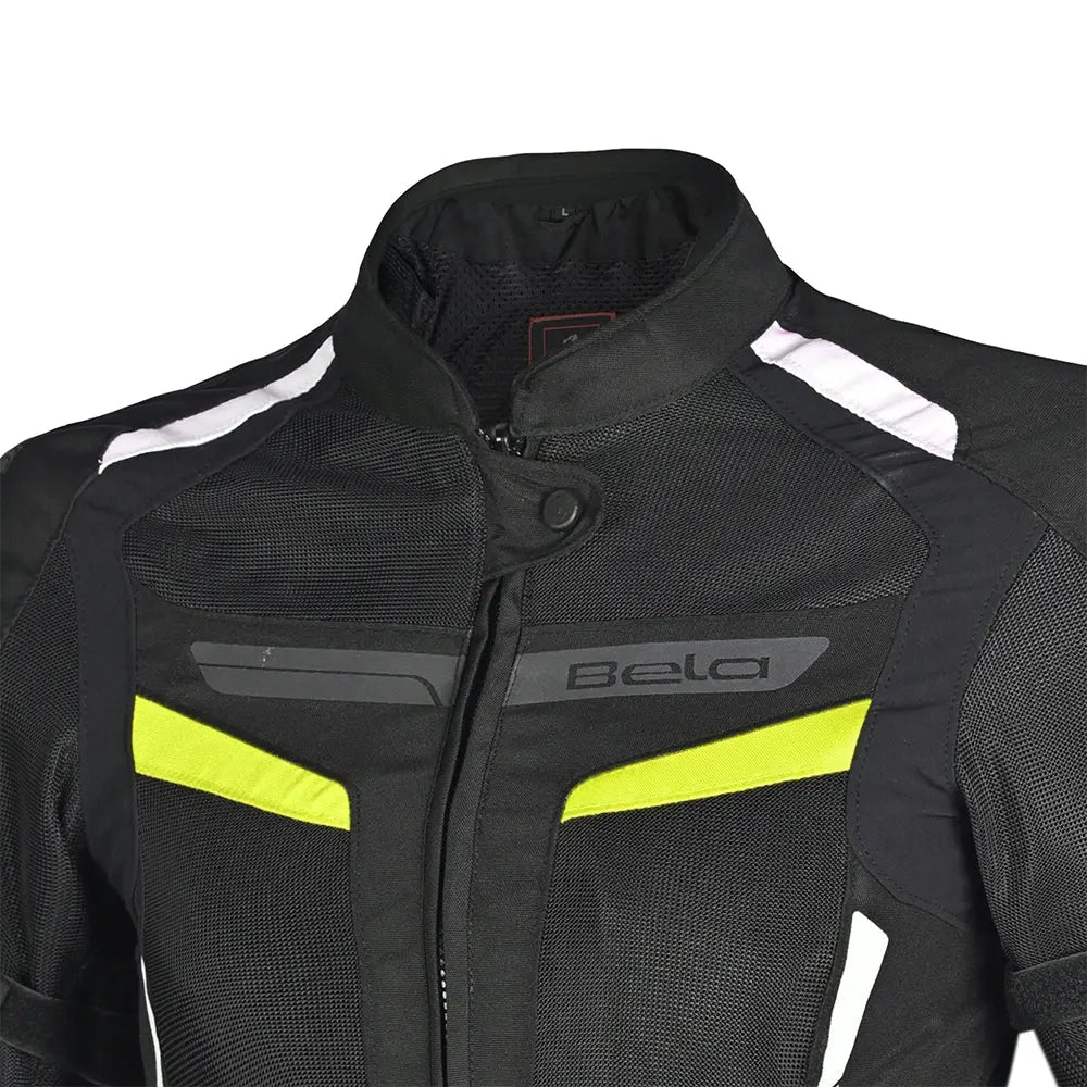 BELA Giacca moto SPRINTER 2 strati Uomo Nero Giallo Flu 