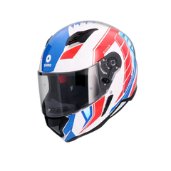 SHIRO HUNTER SH-890 EDGE Moto Integrali Caschi Bianco Rosso Blu 