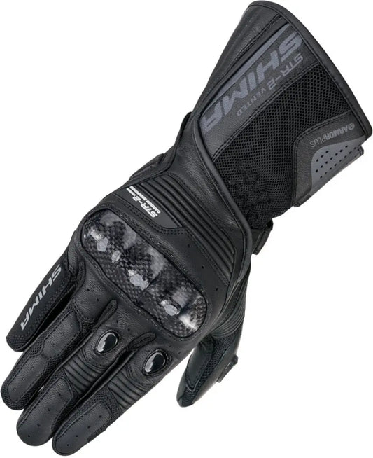SHIMA STR-2 GUANTI MOTO CORSE NERO 