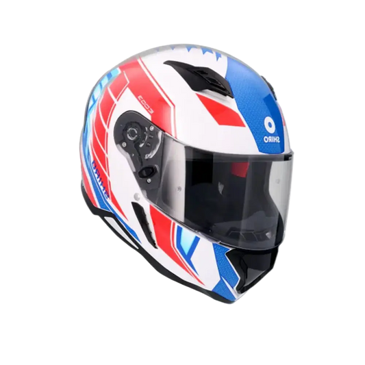 SHIRO HUNTER SH-890 EDGE Moto Integrali Caschi Bianco Rosso Blu 