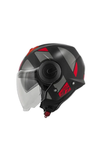 KAPPA KV 37 EVO Urbano Moto Jet Caschi Titanio Rosso Opaco 