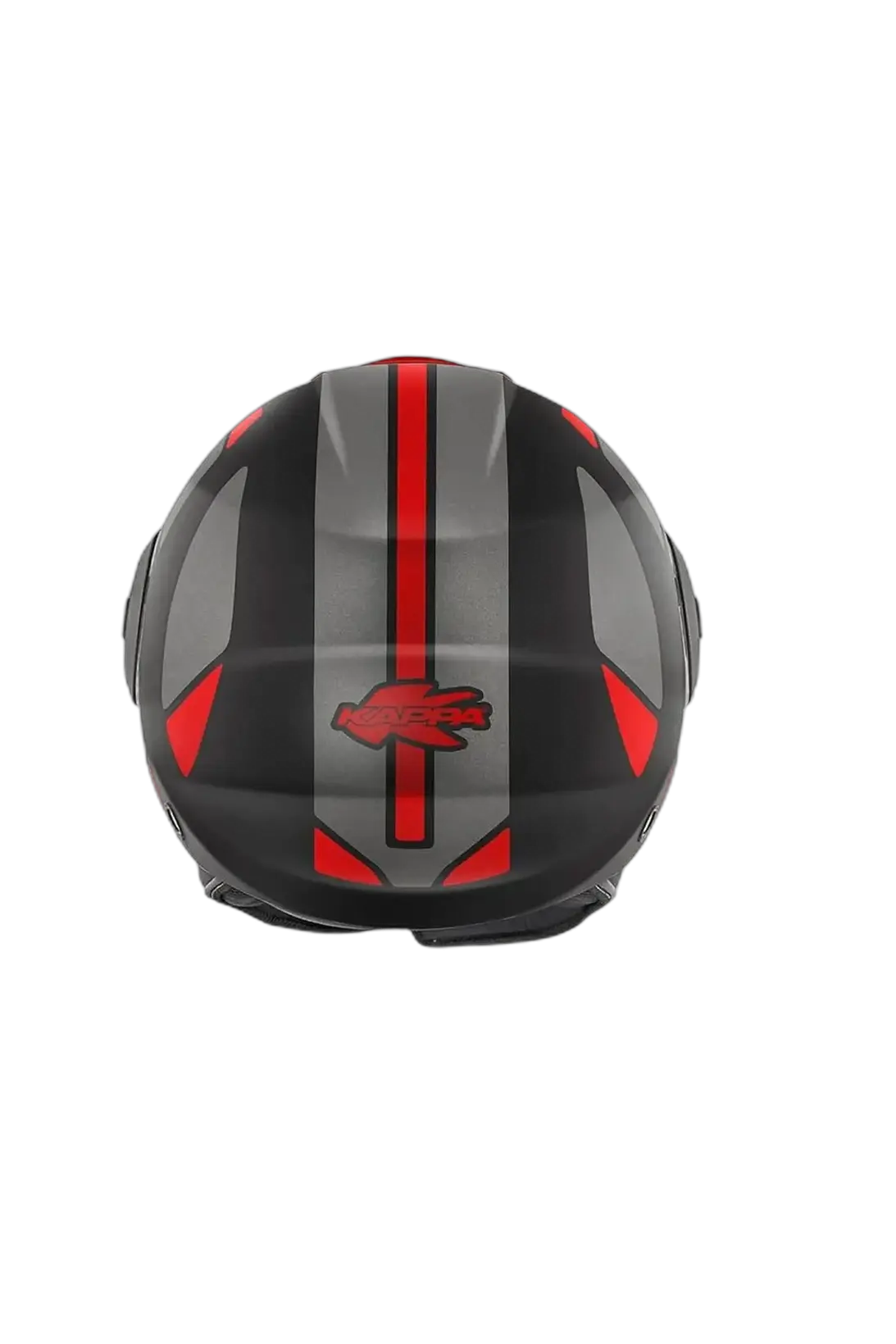 KAPPA KV 37 EVO Urbano Moto Jet Caschi Titanio Rosso Opaco 