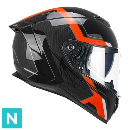 CGM 361X AVENT FIBRA RIDE CASCO INTEGRAL NEGRO ROJO FLOU 