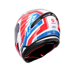 SHIRO HUNTER SH-890 EDGE Moto Integrali Caschi Bianco Rosso Blu 