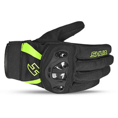 SHUA - Guante Textil SHUA Shot Negro/Amarillo Fluor - SECURTEX MOTOR S.L (t/a MaximoMoto)