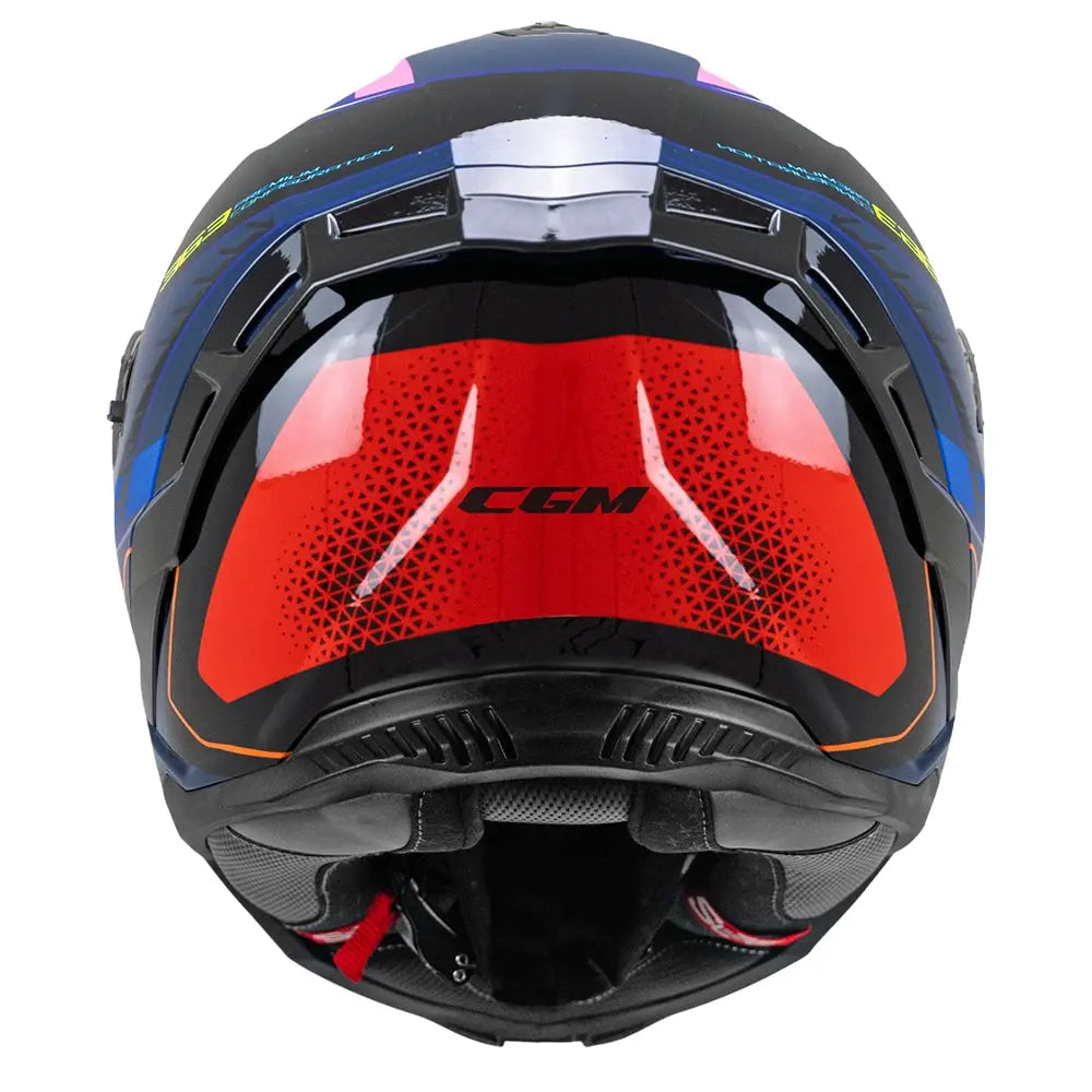 CGM SHOT VILLAIN 363G CASCO DE MOTO AZUL PURPURA ROJO