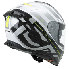 CGM SHOT VILLAIN 363M CASCO DE MOTO BLANCO NEGRO AMARILLO FLOURO