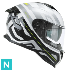 CGM SHOT VILLAIN 363M CASCO DE MOTO BLANCO NEGRO AMARILLO FLOURO