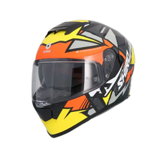 SHIRO RAPTOR PEGASUS Moto Integrali Caschi Giallo Arancia Grigio Opaco 