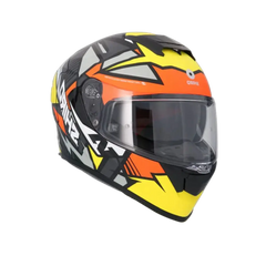 SHIRO RAPTOR PEGASUS Moto Integrali Caschi Giallo Arancia Grigio Opaco 