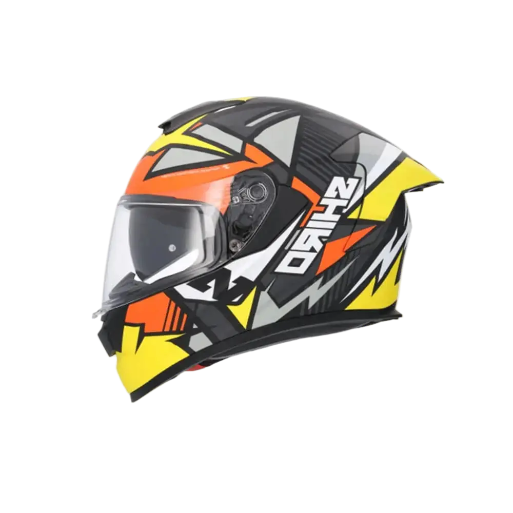 SHIRO RAPTOR PEGASUS Moto Integrali Caschi Giallo Arancia Grigio Opaco 