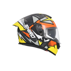 SHIRO RAPTOR PEGASUS Moto Integrali Caschi Giallo Arancia Grigio Opaco 