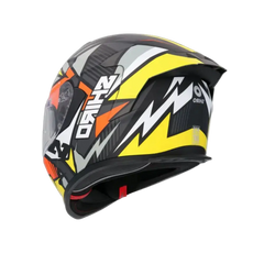 SHIRO RAPTOR PEGASUS Moto Integrali Caschi Giallo Arancia Grigio Opaco 