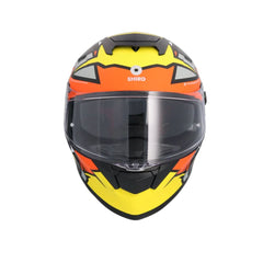 SHIRO RAPTOR PEGASUS CASCHI INTEGRALI MOTO GIALLO ARANCIA GRIOGIO OPACO