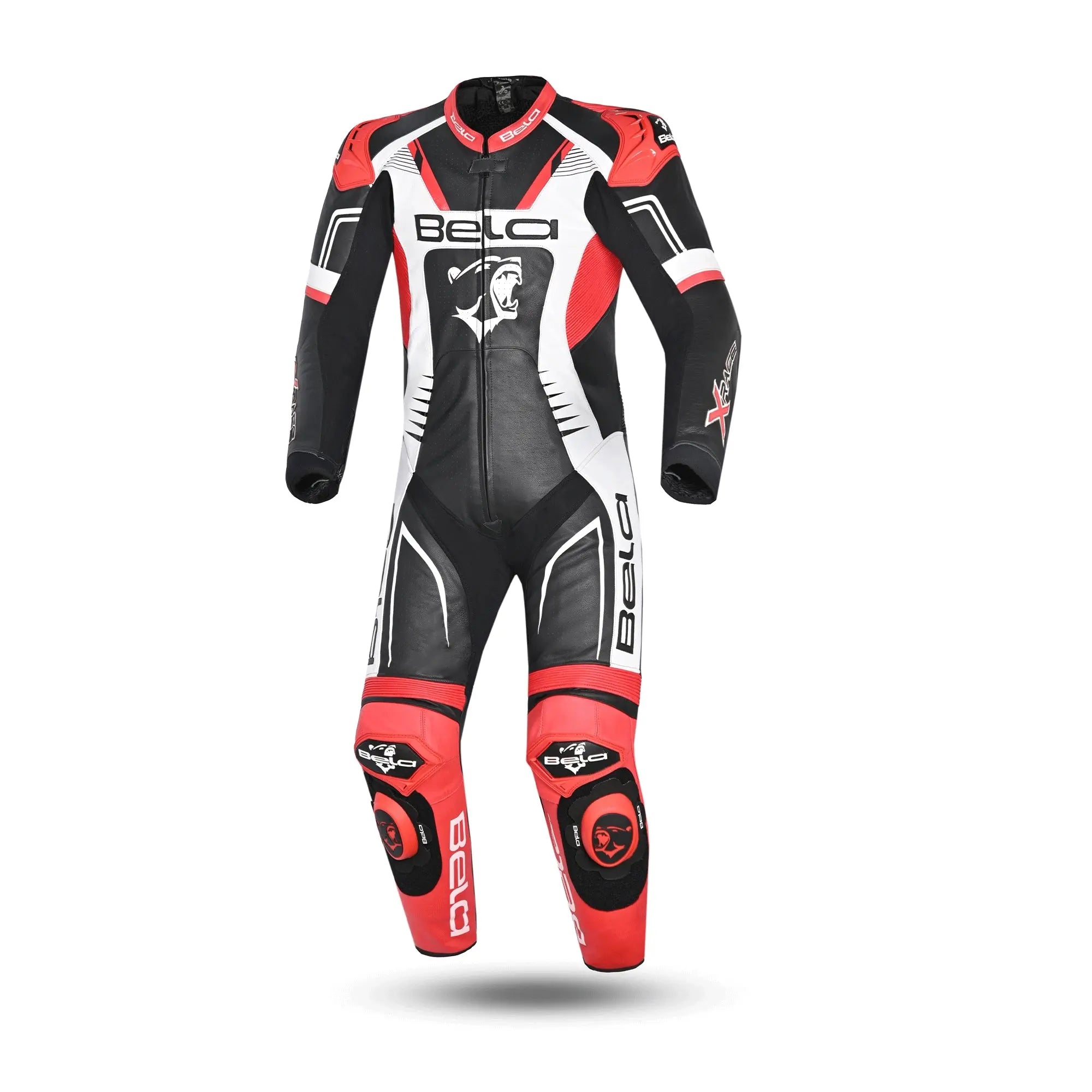 BELA-1PC tuta X Race NERO/BIANCO/ROSSO 