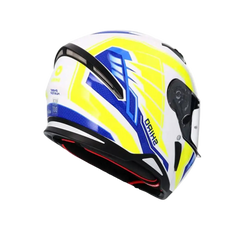 SHIRO Sh-890 Hunter Moto Integrali Caschi Bianco Blu Giallo Fluor 