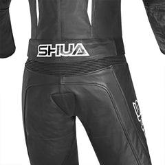 SHUA INFINITY TUTA MOTO 2 PC UOMO NERO BIANCO 