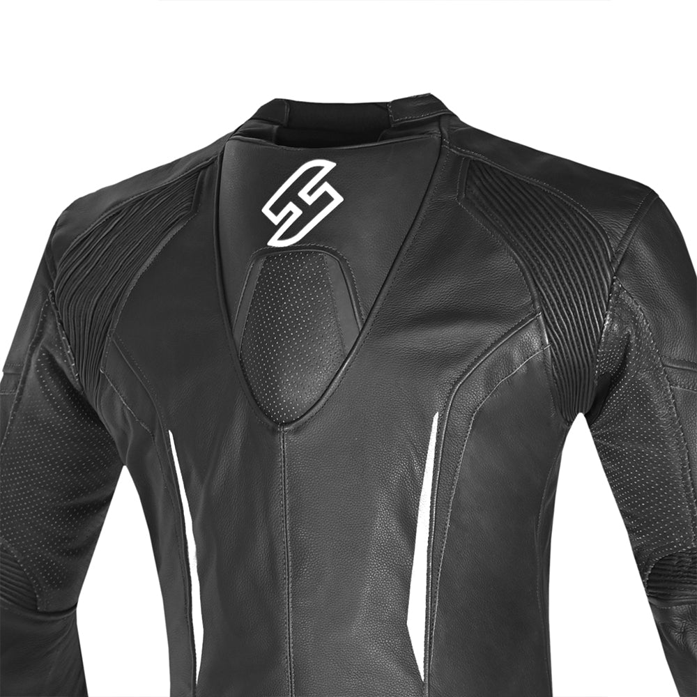 SHUA INFINITY TUTA MOTO 2 PC UOMO NERO BIANCO 