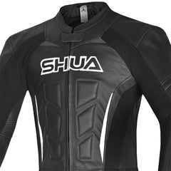SHUA INFINITY TUTA MOTO 2 PC UOMO NERO BIANCO 