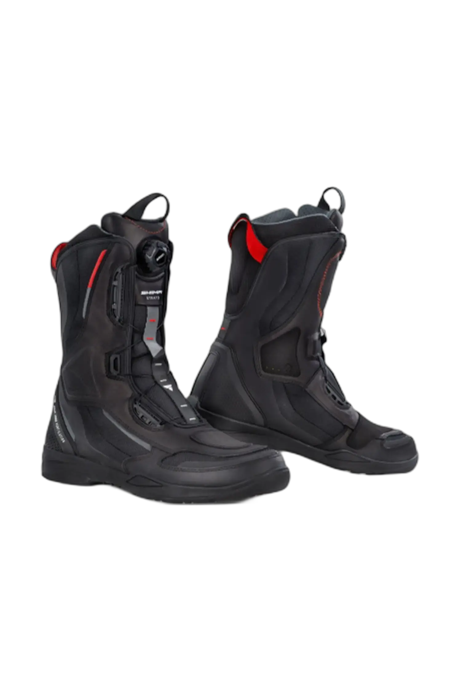 SHIMA STRATO STIVALI DA MOTO URBANO UOMO NERO ROSSO 