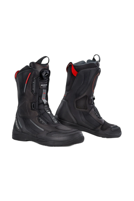 SHIMA STRATO STIVALI DA MOTO URBANO UOMO NERO ROSSO 