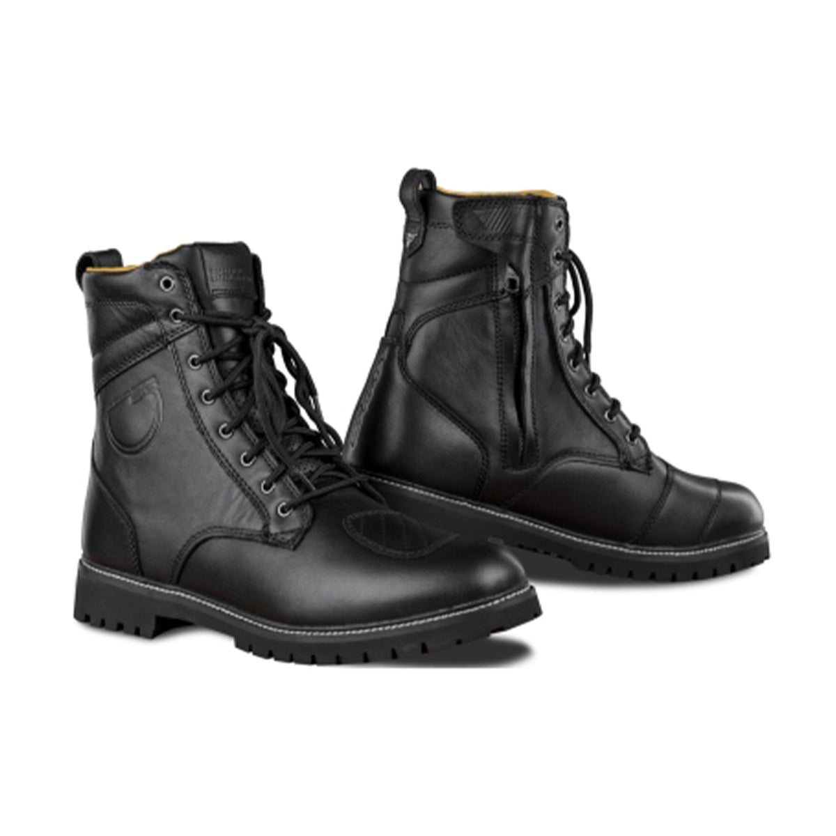 SHIMA THOMSON UOMO MOTO PELLE STIVALI NERO