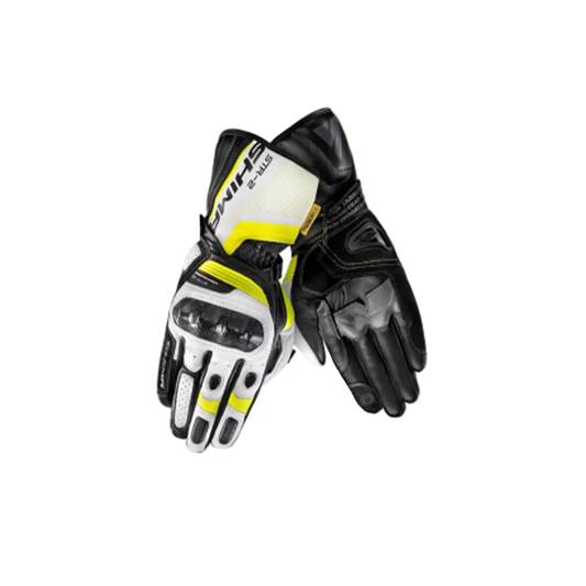 SHIMA STR-2 GUANTI CORTI DA CORSA NERO FLOU GIALLO 