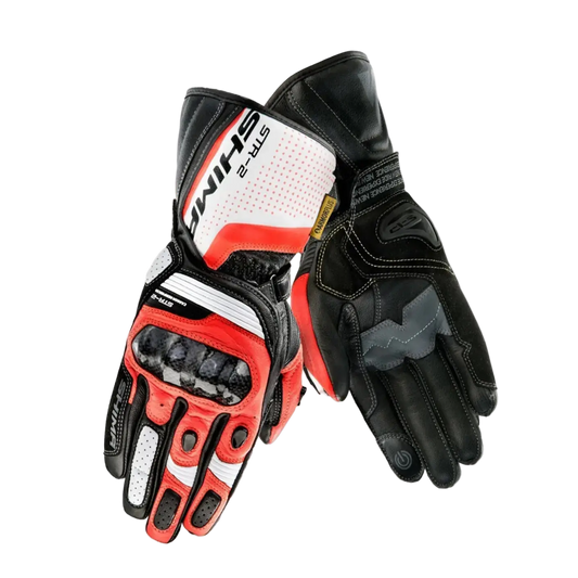 SHIMA STR-2 GUANTI CORTI DA CORSA NERO ROSSO 