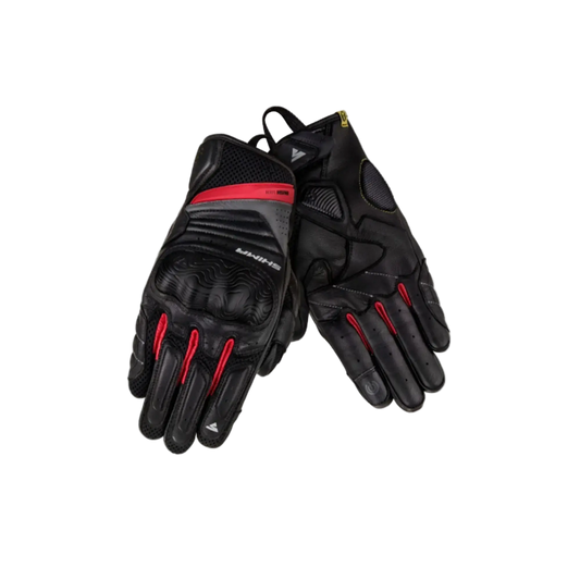 SHIMA RUSH GUANTI CORTI DA CORSA UOMO NERO ROSSO 
