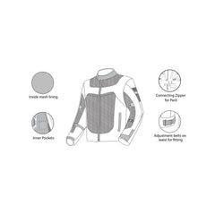 R-TECH - SPIRAL MESH Gris/Negro/Amarillo Fluo